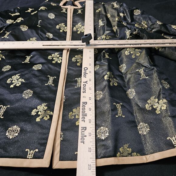 State Side Tailor Yokohama Japan Womens Japanese Jacket Black And Gold PS - Picture 4 of 12